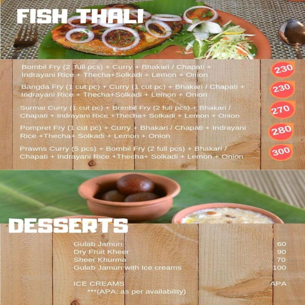 Fish Thali & Desserts Menu Catalog - Urthenfire